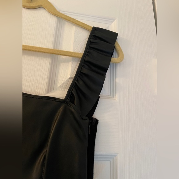 Zara black leather tank top - Picture 4 of 4